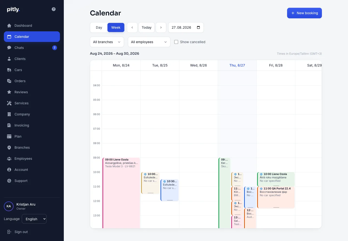 Week calendar
